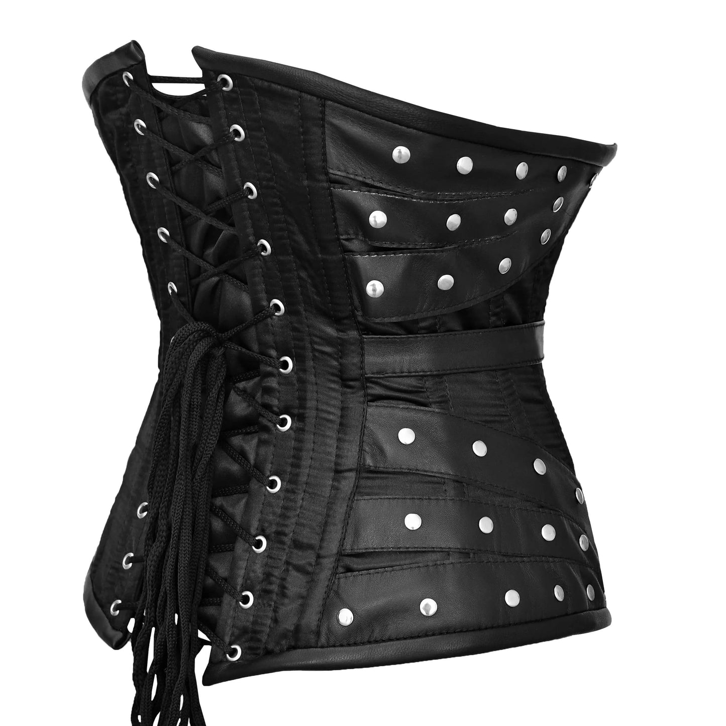 Black underbust corset - Steel Boned Lacing Corset