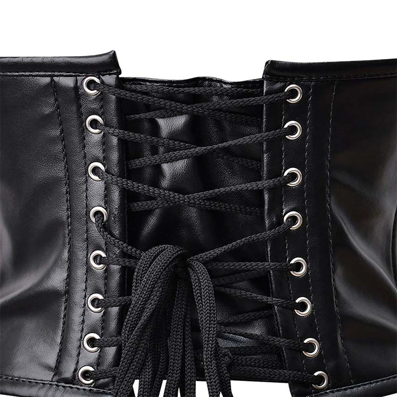 Black Steampunk Corset Plus Size - Over bust Corset