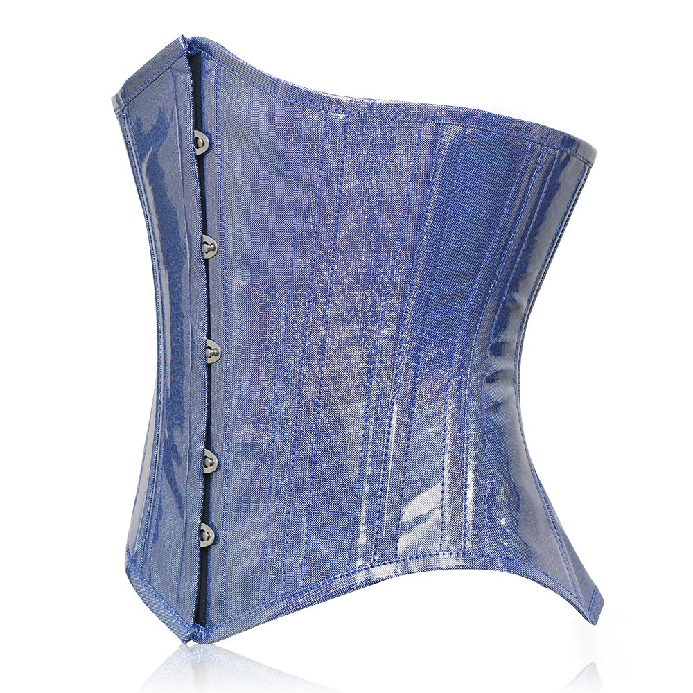 Light Blue Shiny corset - Lacemade Corset
