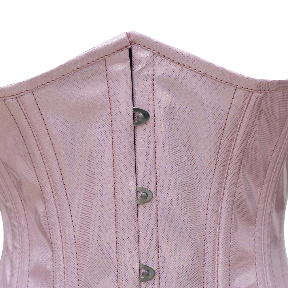 Pink PVC corset top - Under Bust Corset