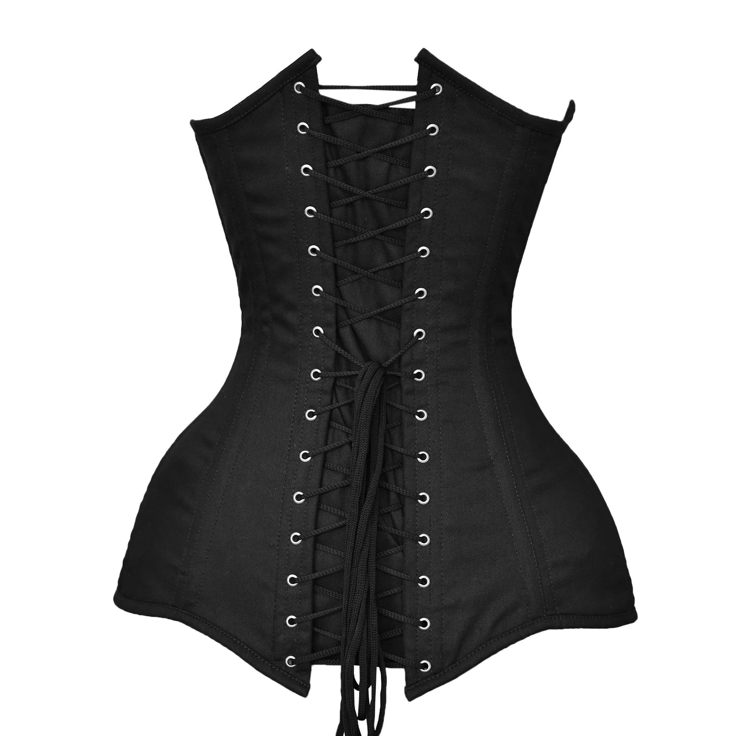 Black Authentic Cotton Over bust Training Corset
