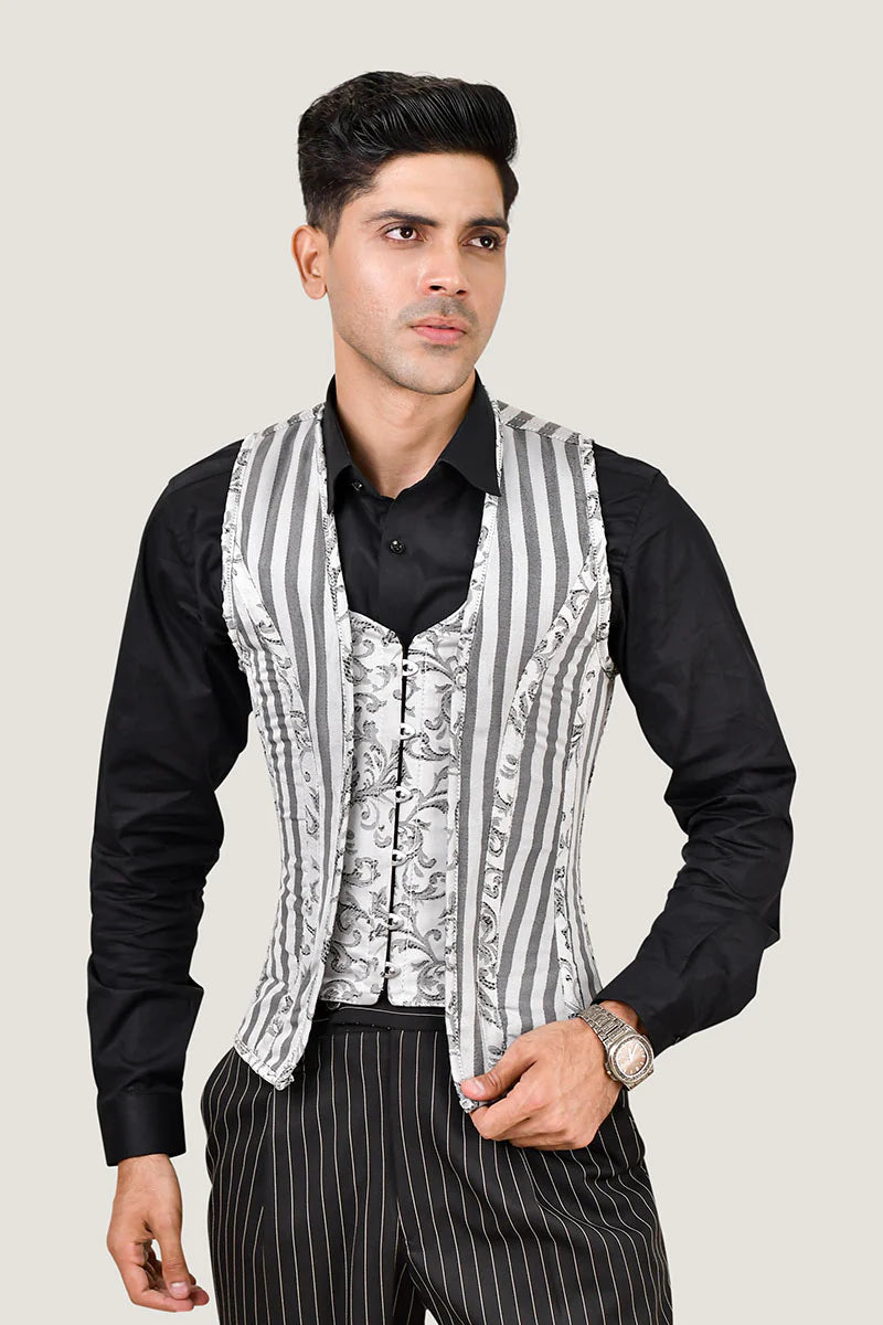 Satin Male Corset Vest - Fashion Corset