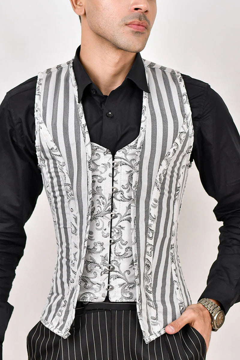 Satin Male Corset Vest - Fashion Corset