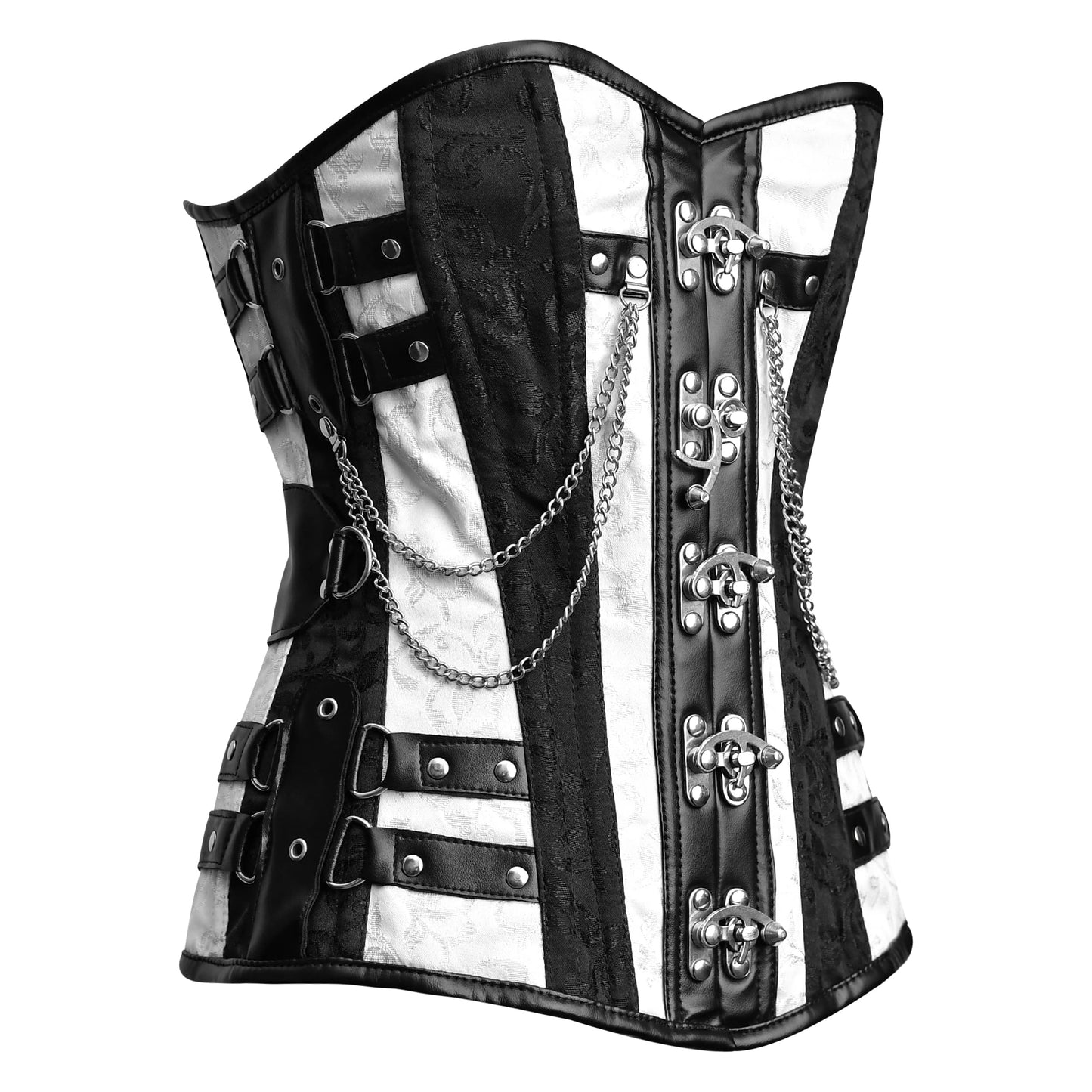Black and white corset Top - Laced Corset