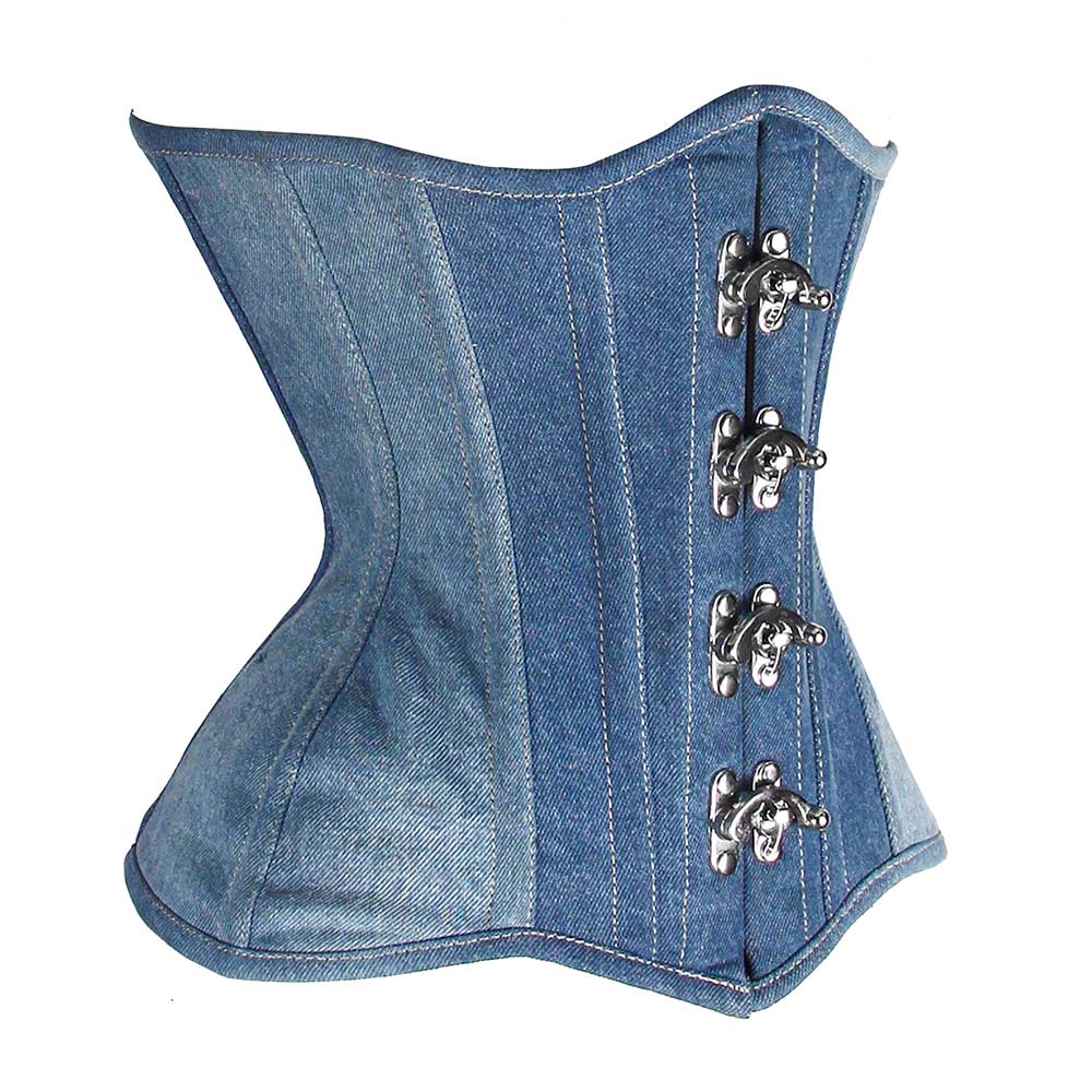 Plus size denim corset top - Under Bust Corset