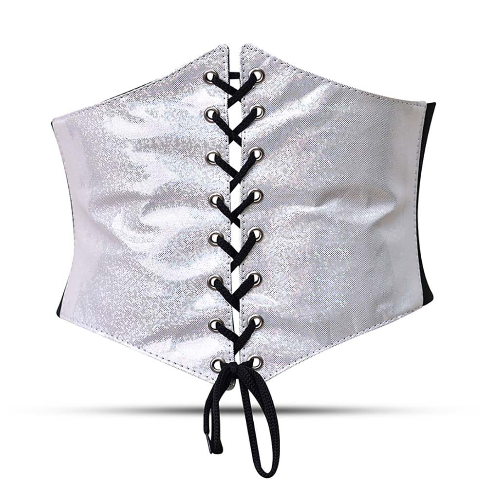 Silver corsets waist trainer - corset belt