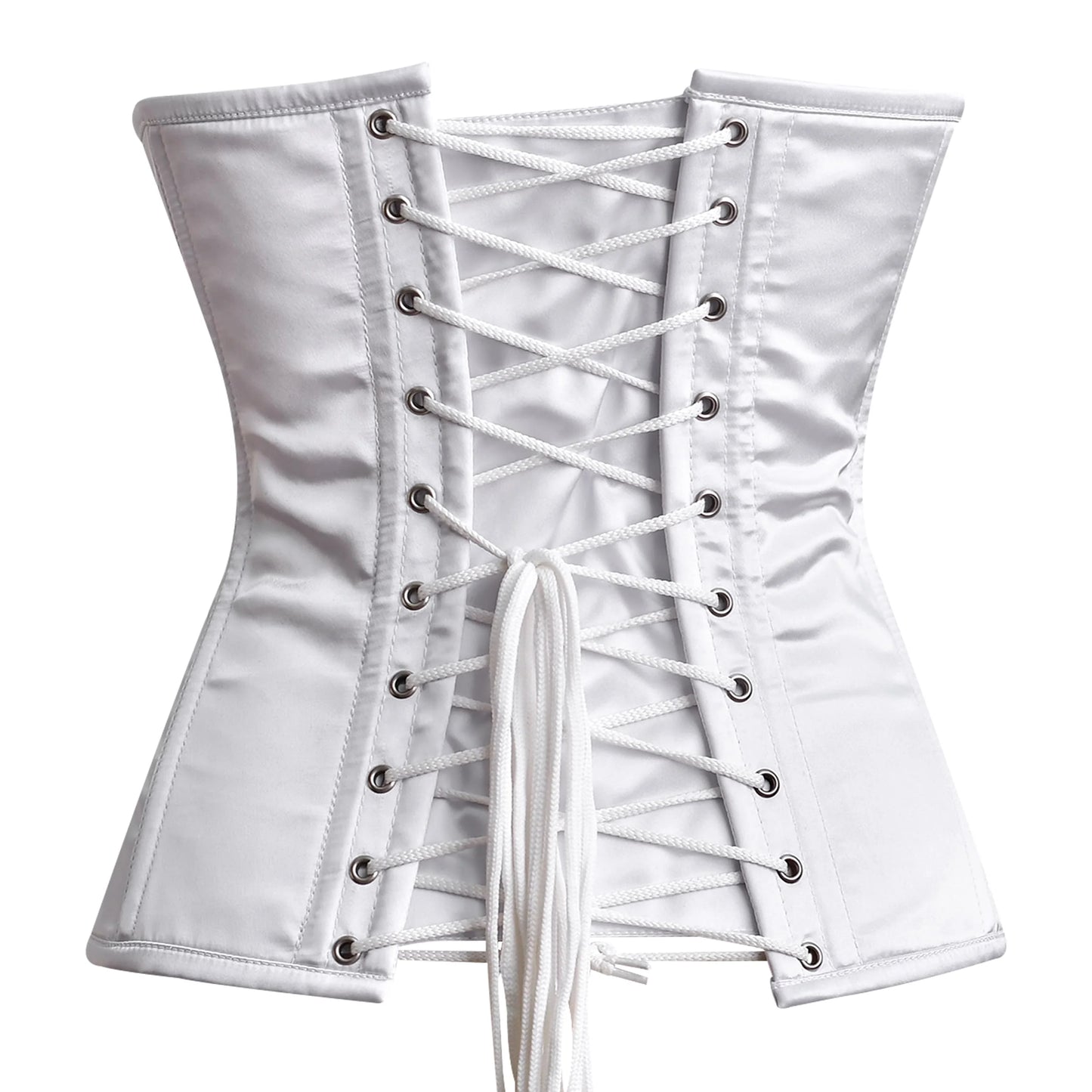 White Satin corset top - Overbust Corset