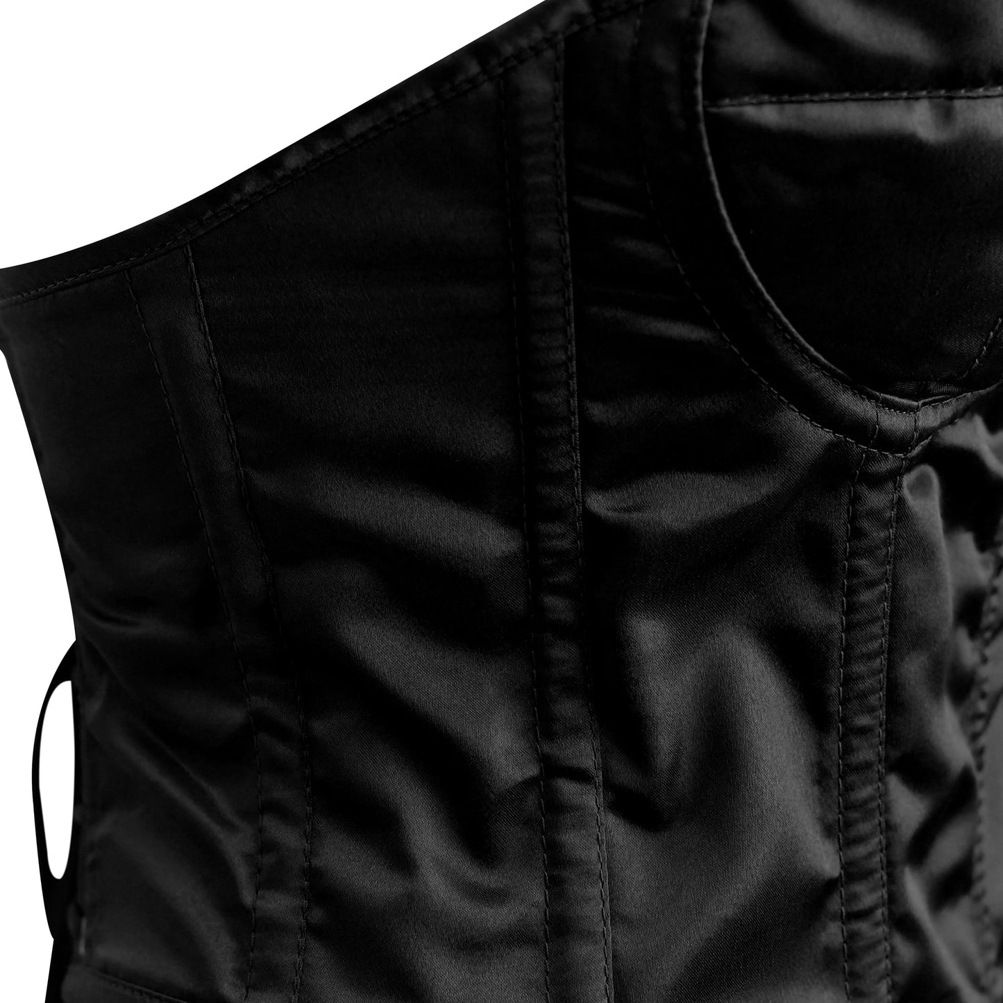 Black Satin corset top - Overbust Corset