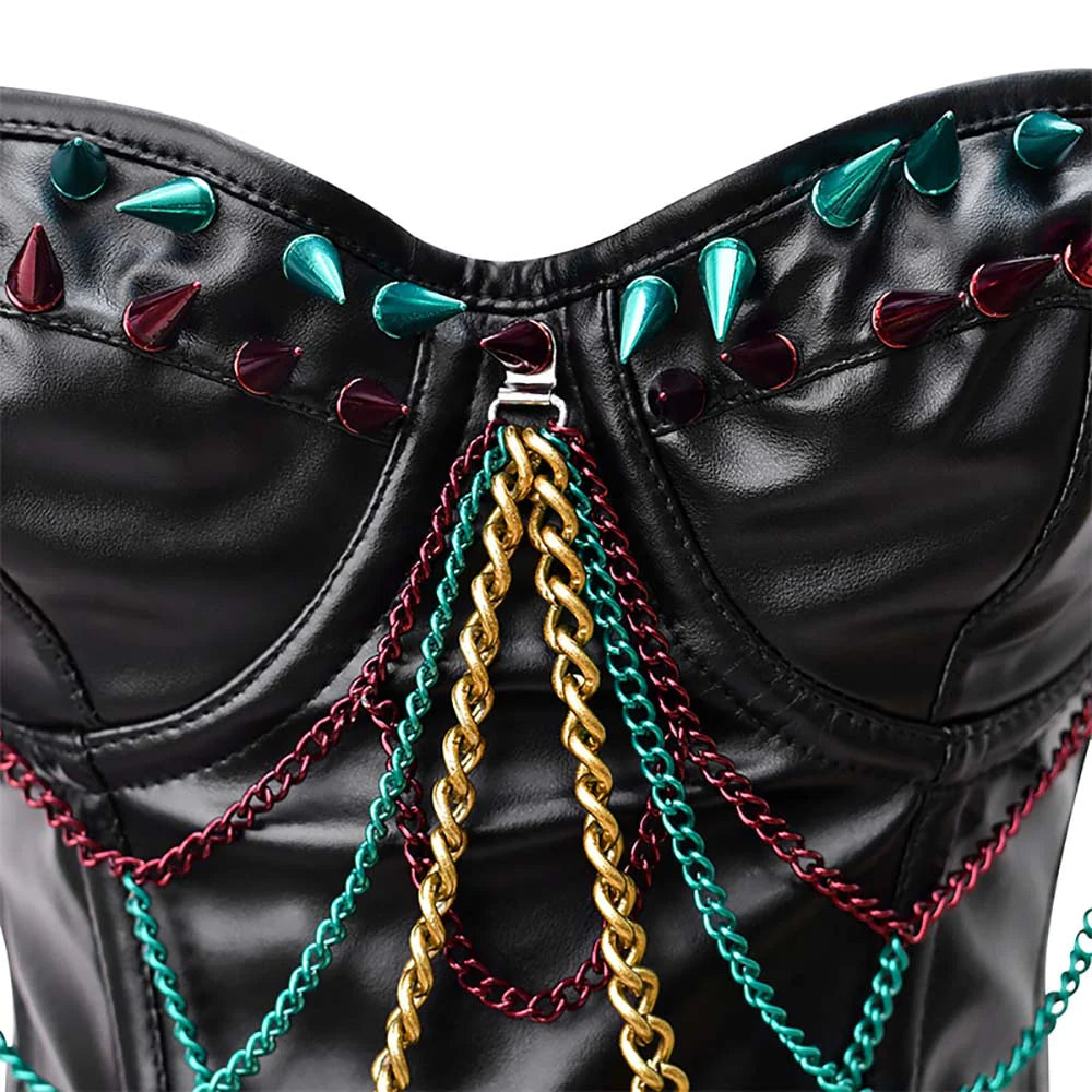 Black Steampunk Corset Plus Size - Over bust Corset