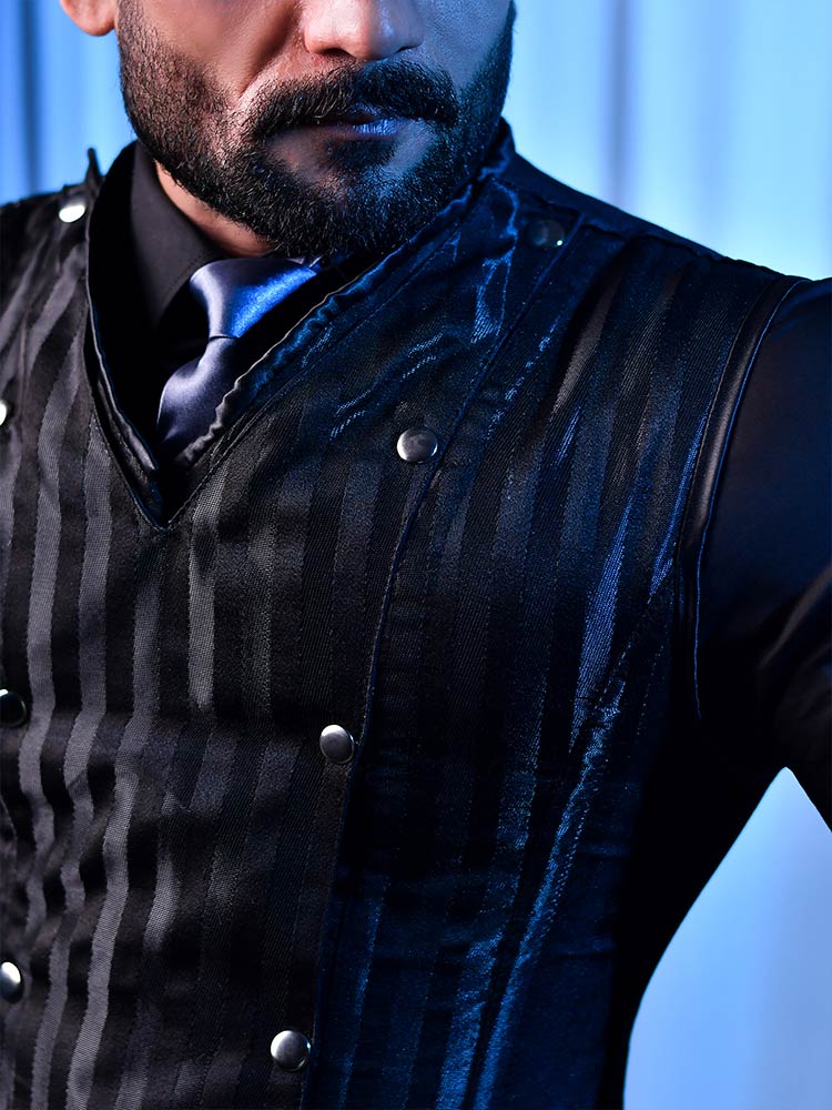 Corset Vest Male - Brocade Men Corsets