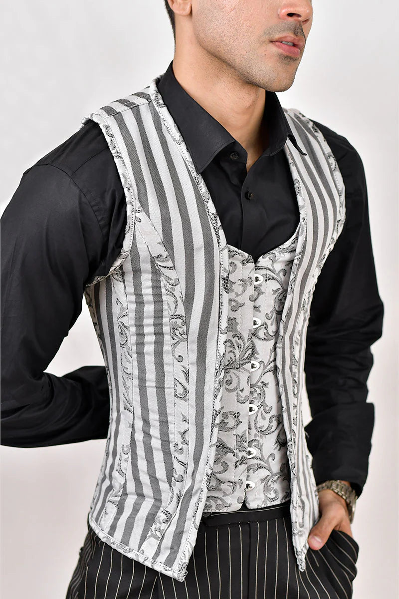 Satin Male Corset Vest - Fashion Corset