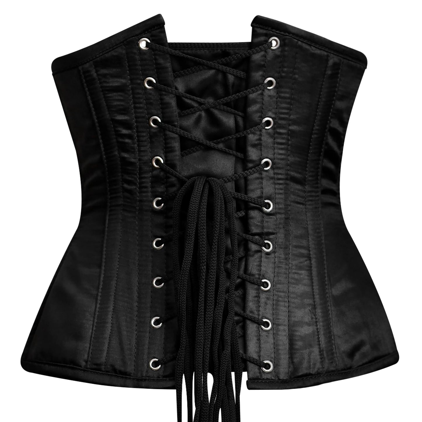 Black Satin Corset Top- Modern Design
