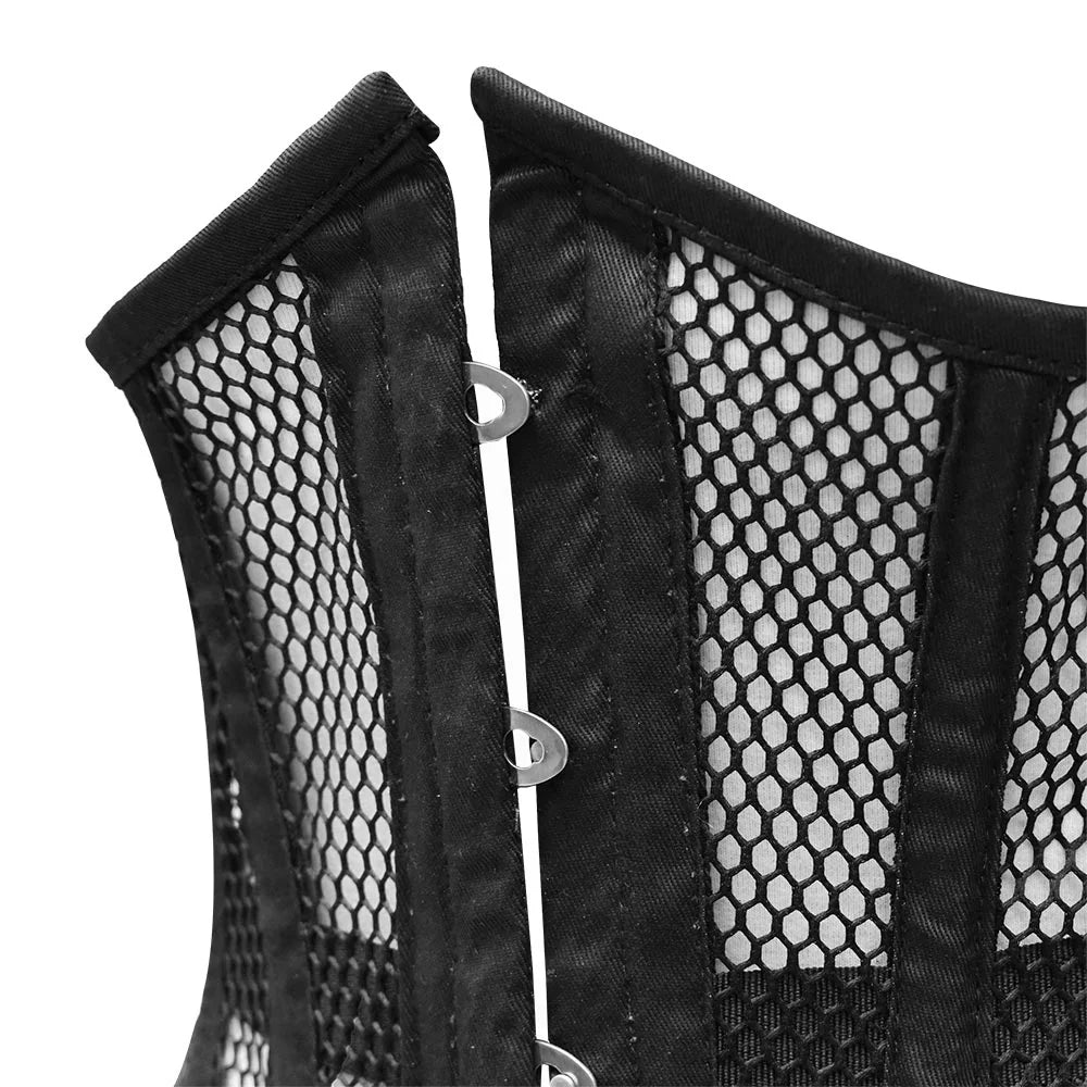 Long Torso Waist Trainer - Steel Bone Lacing Under Bust Corset