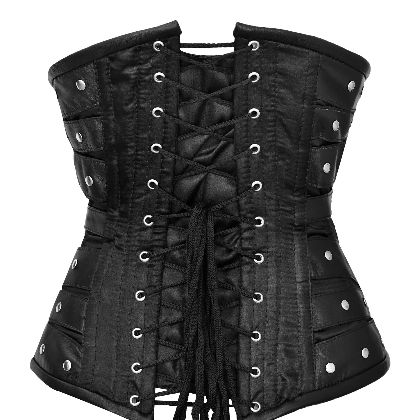 Black underbust corset - Steel Boned Lacing Corset
