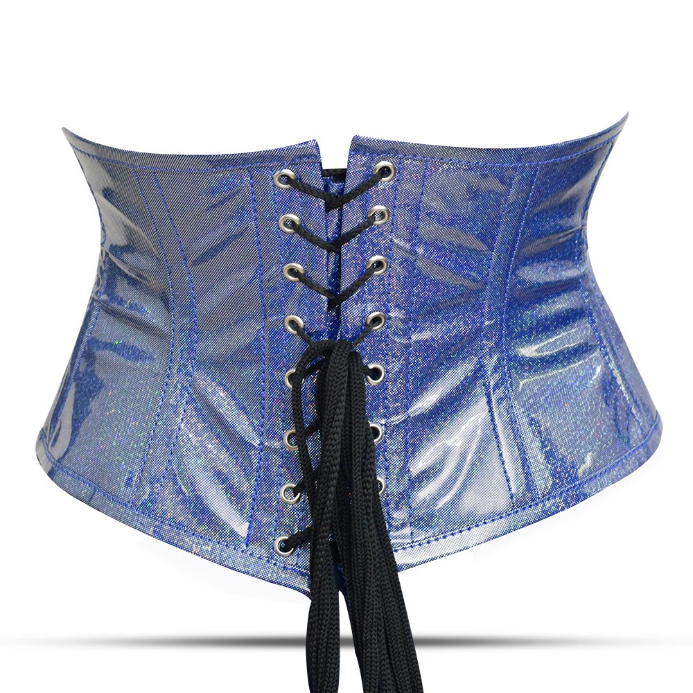 Light Blue Shiny corset - Waist cincher