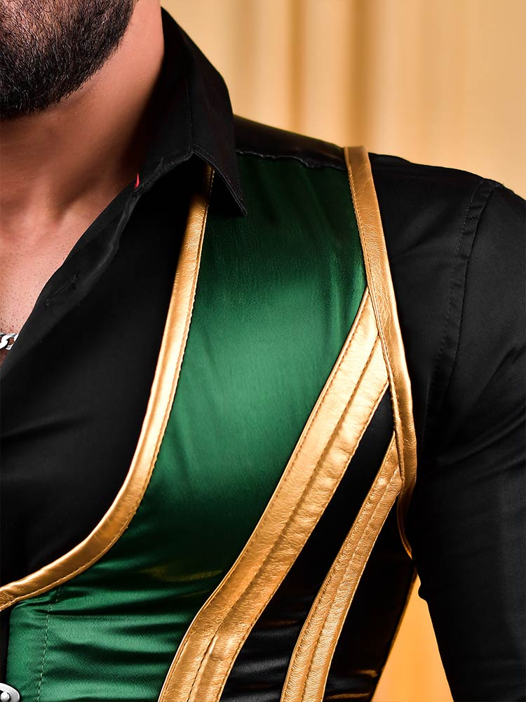 Male corset vest - Satin Men's Corset