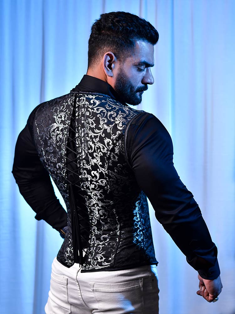 Corset vest Male - Brocade Mens Corset