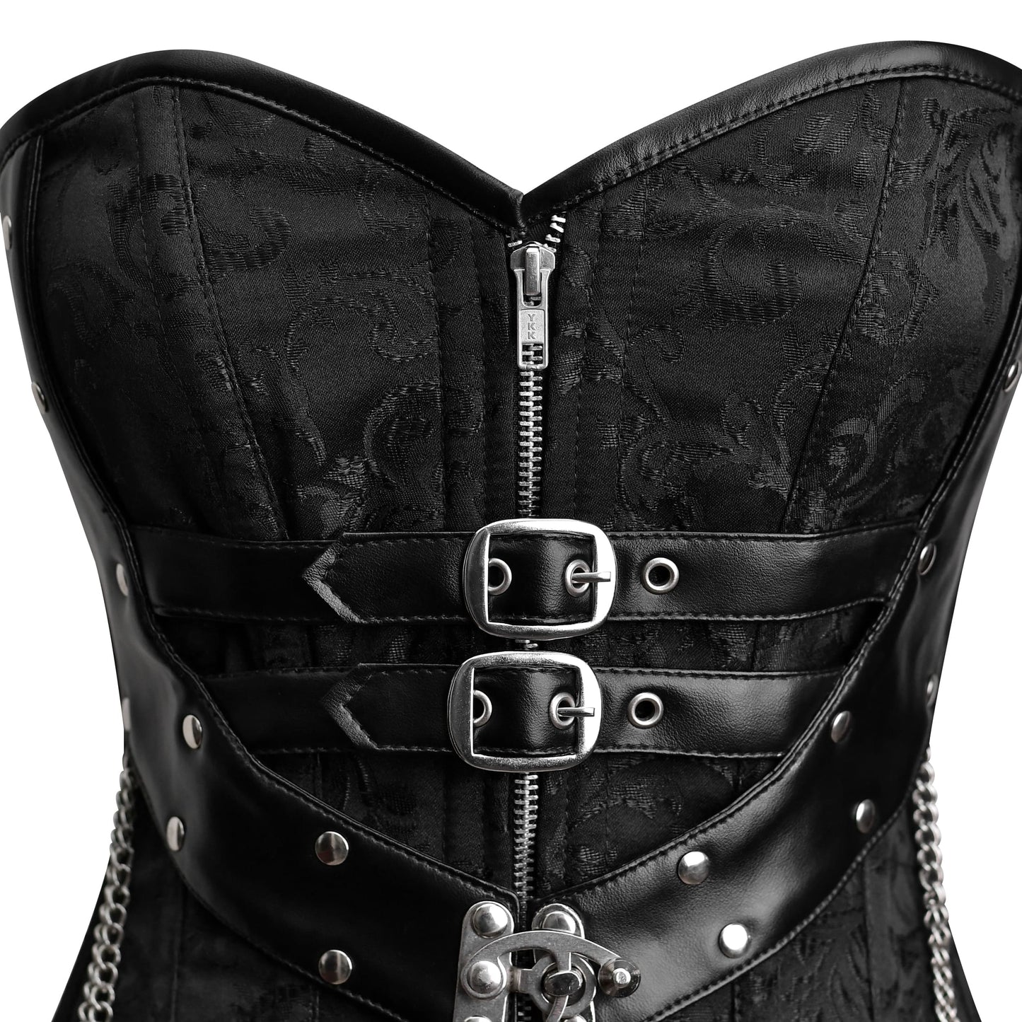 Black corset top plus size - Brocade Corset
