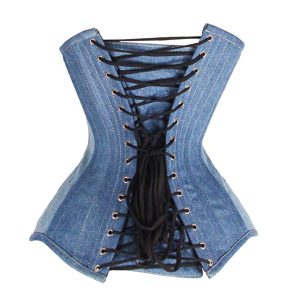 Plus size denim corset top - Under Bust Corset