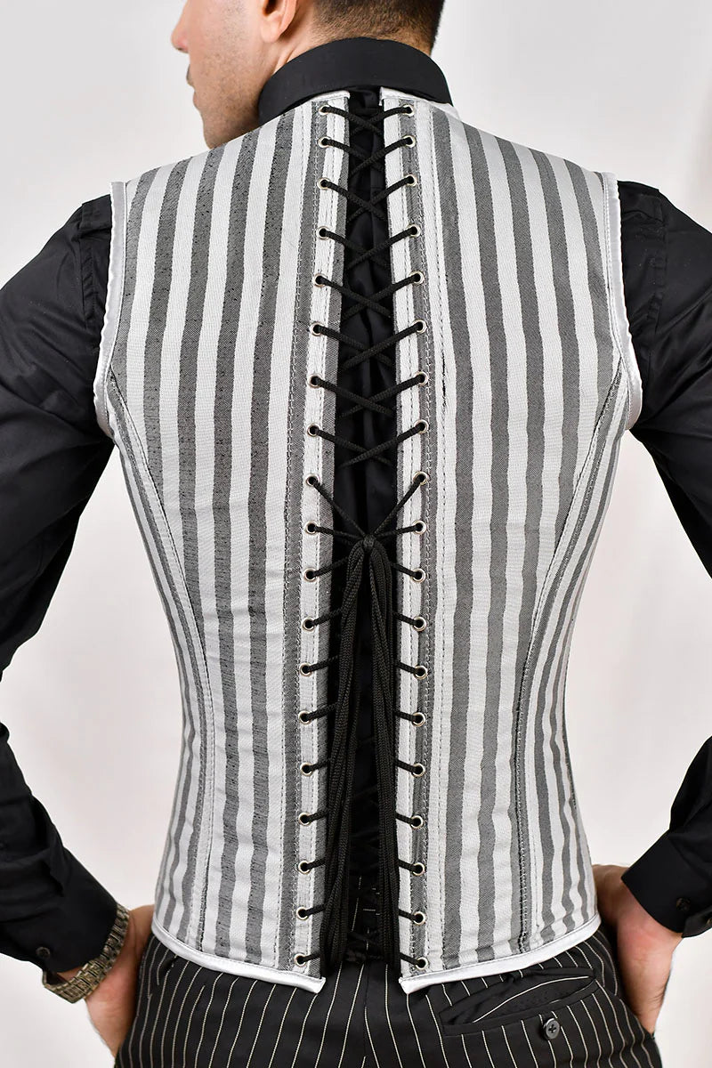 Brocade Men corset vest : Waist Training Corset