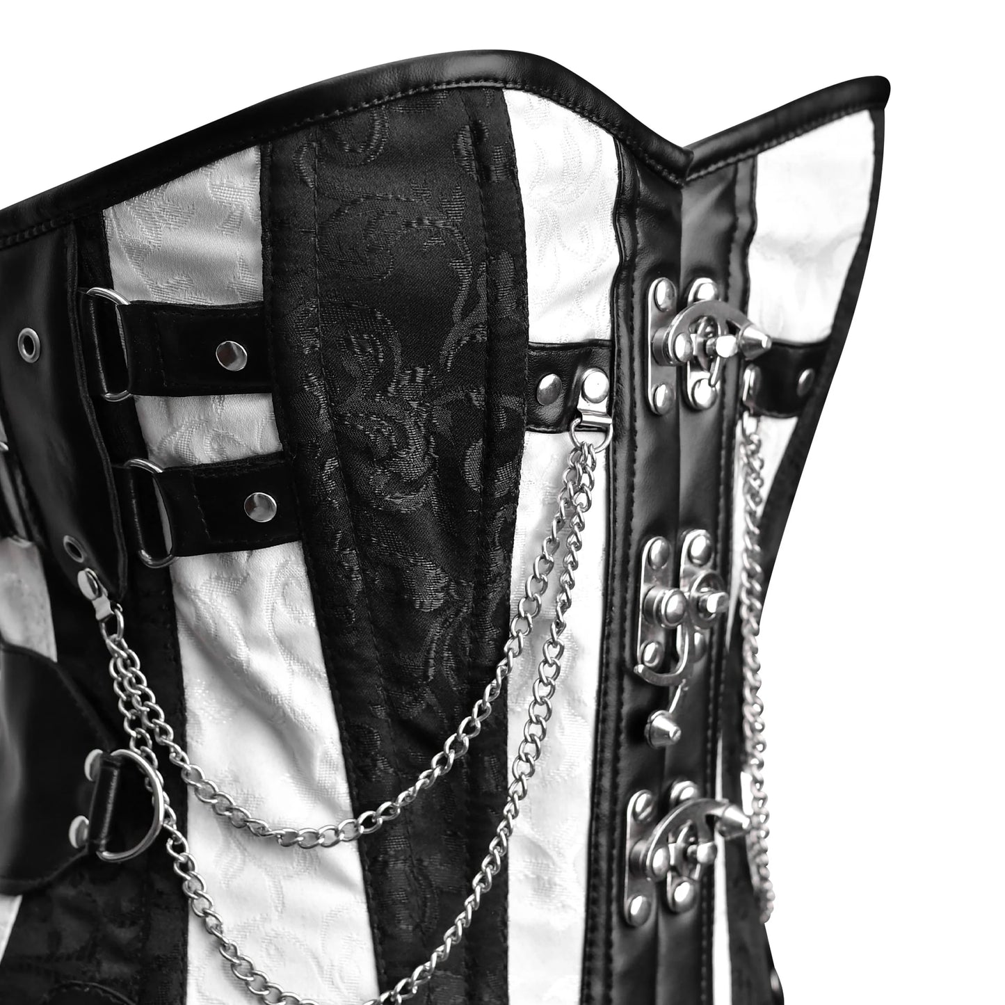Black and white corset Top - Laced Corset