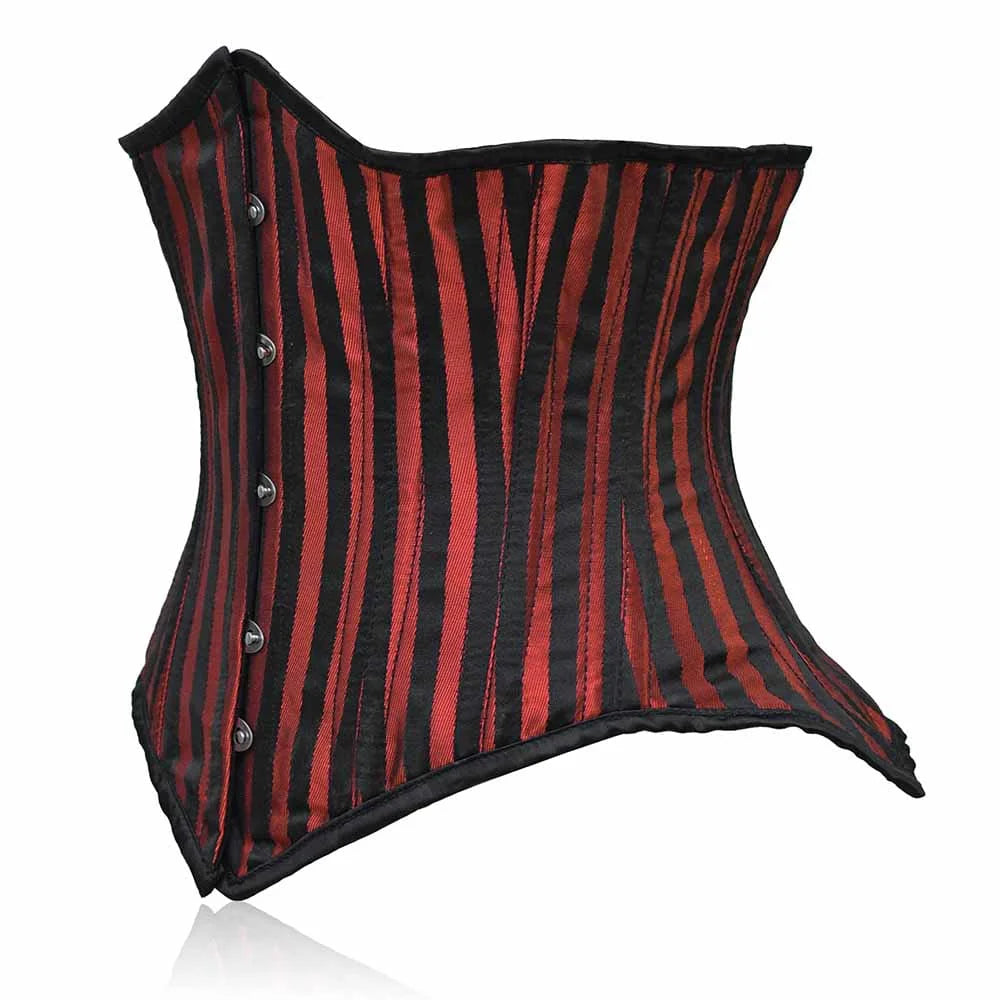 Red black corset - Lacing Under bust Corset