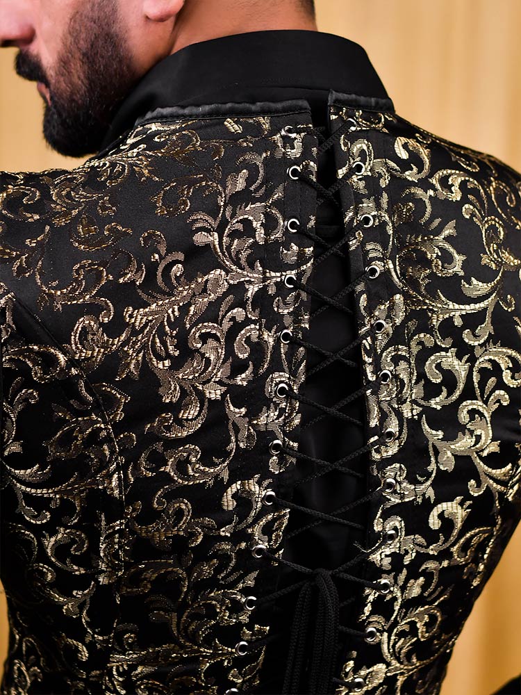 Male corset vests - Brocade Men's corset