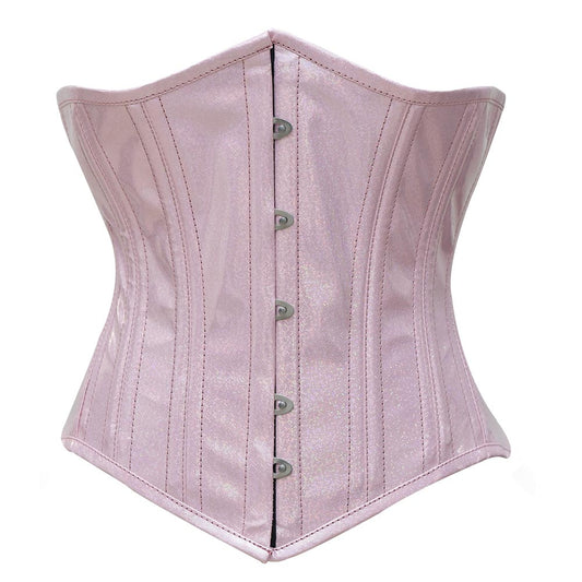 Pink PVC corset top - Under Bust Corset