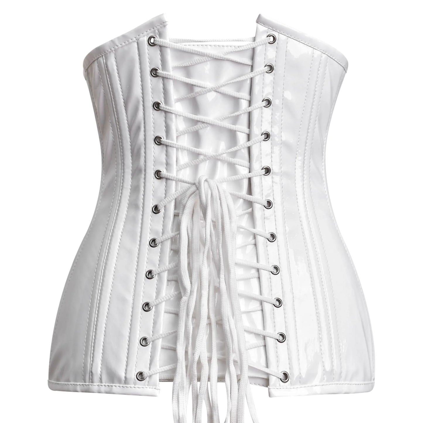 Red and white corset Top - Laced Corset