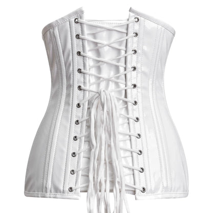 Red and white corset Top - Laced Corset
