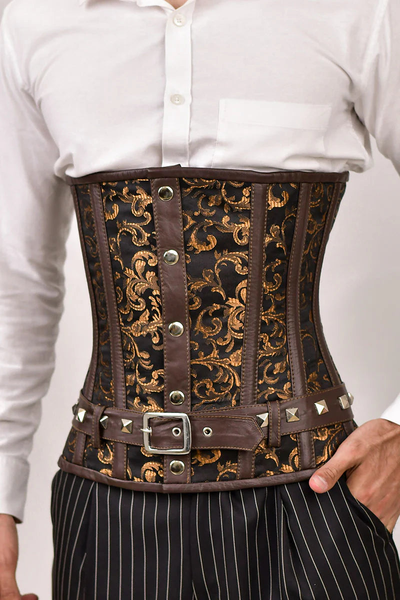 Men's Brown Underbust Corset –  Waist Trainer