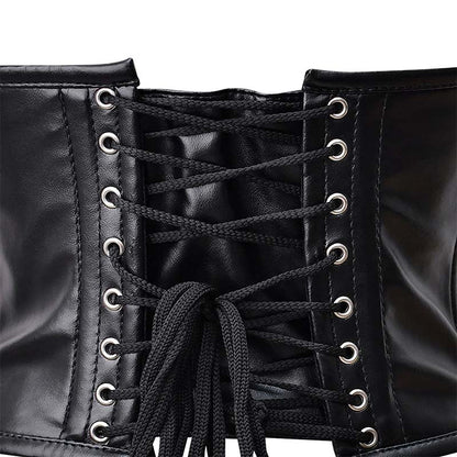 Black Steampunk Corset Plus Size - Over bust Corset
