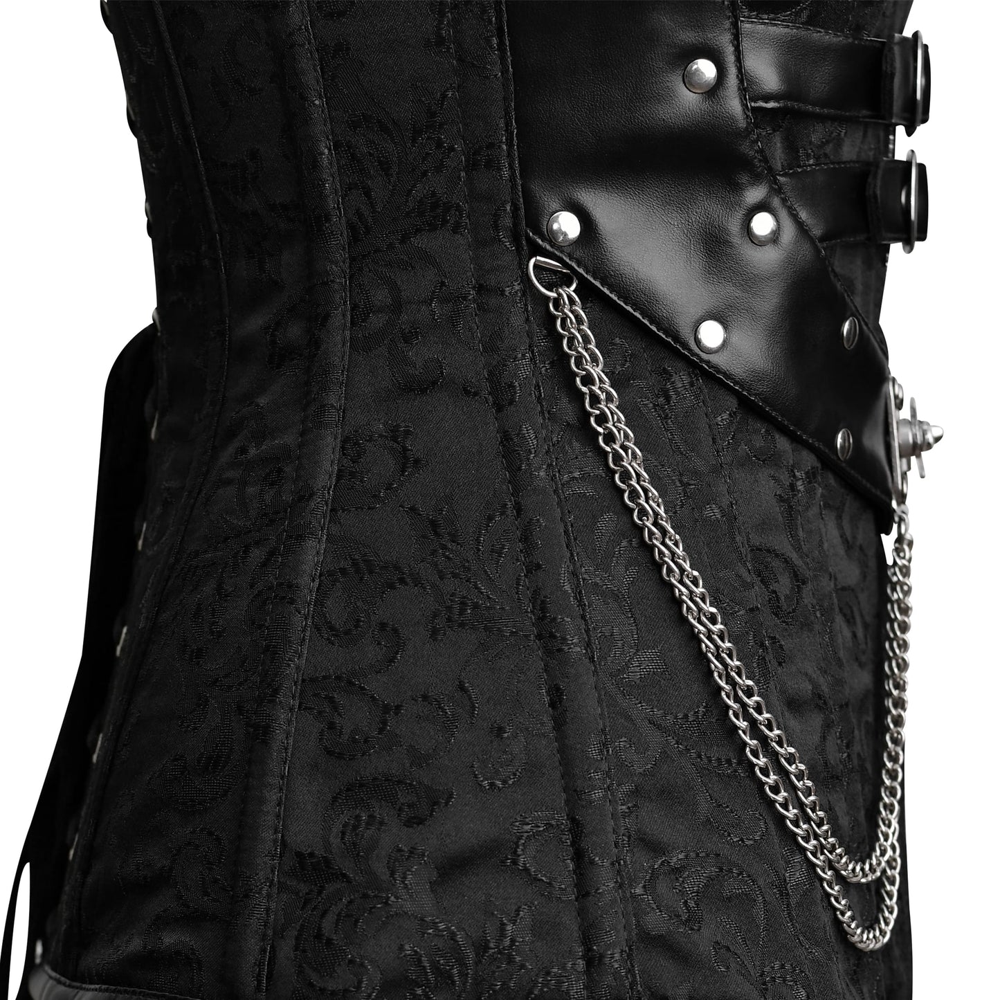 Black corset top plus size - Brocade Corset
