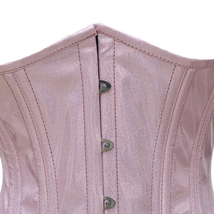Pink PVC corset top - Under Bust Corset