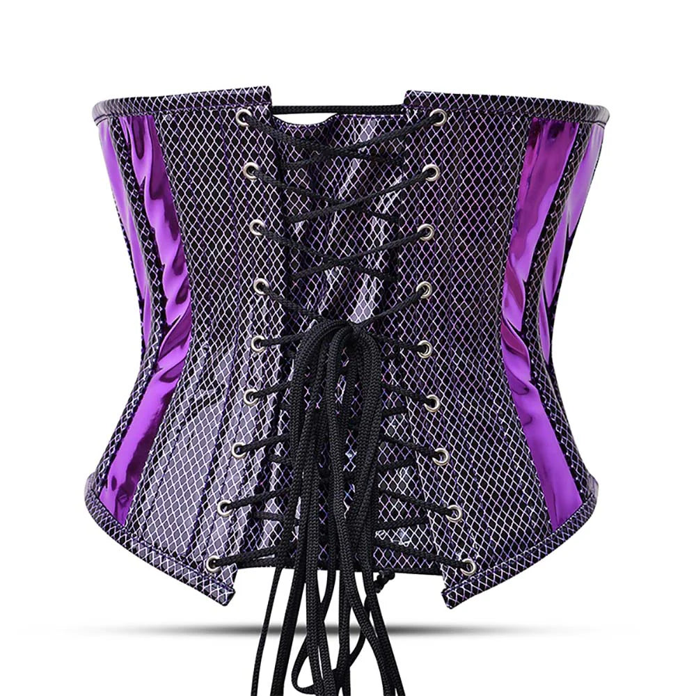 Purple PVC corset top - Under Bust Corset