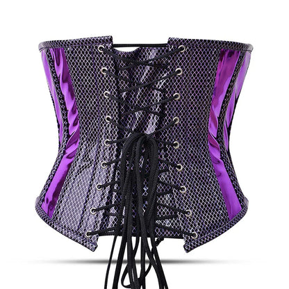 Purple PVC corset top - Under Bust Corset