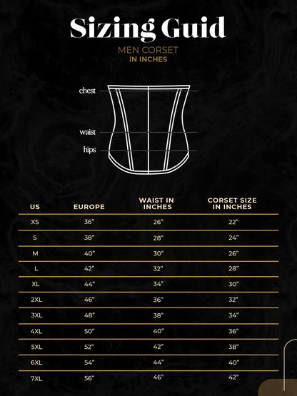Men's Brown Underbust Corset –  Waist Trainer