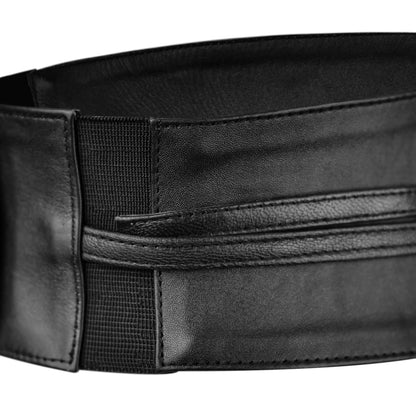 Black Leather Fashion Corset Belt - Waist Belt
