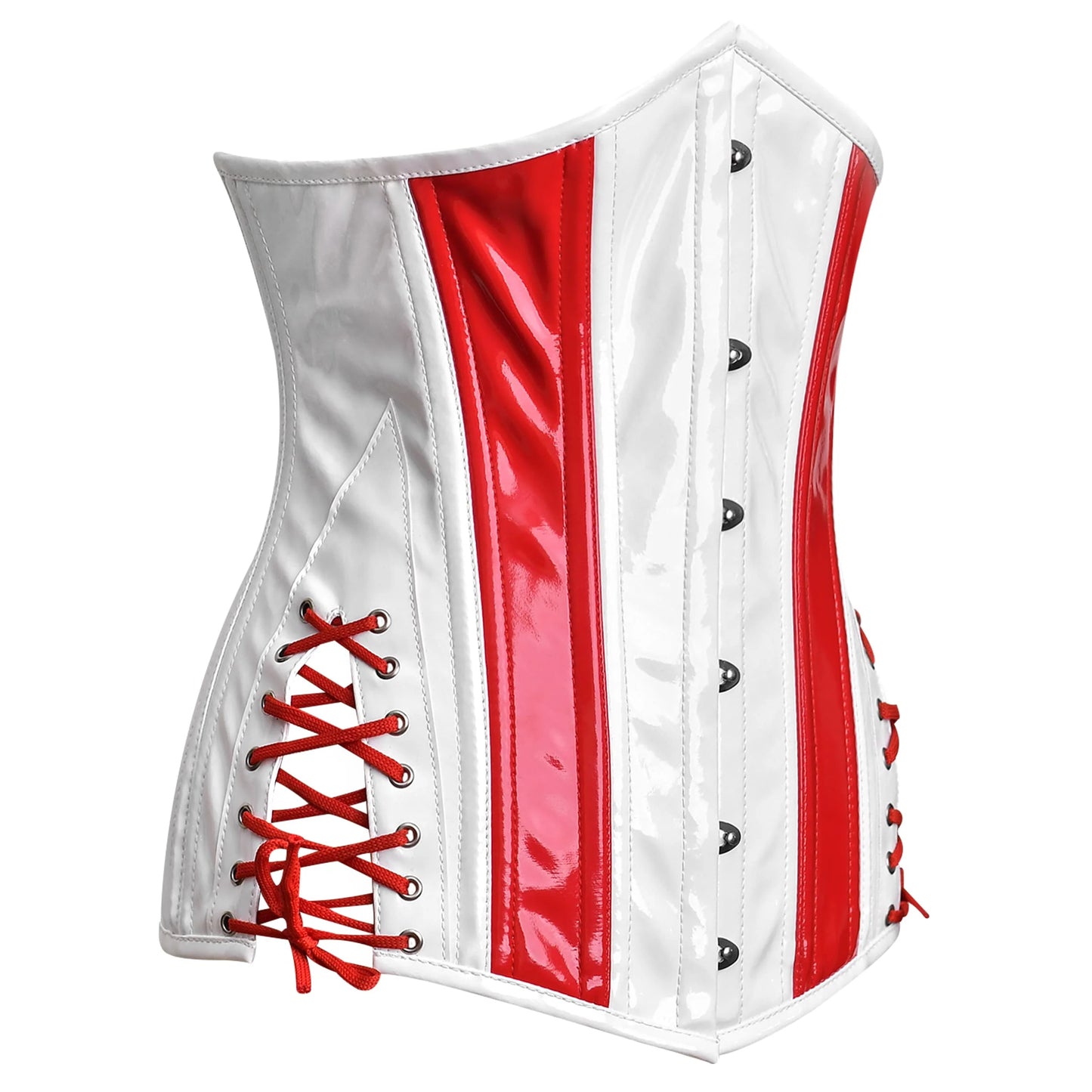 Red and white corset Top - Laced Corset