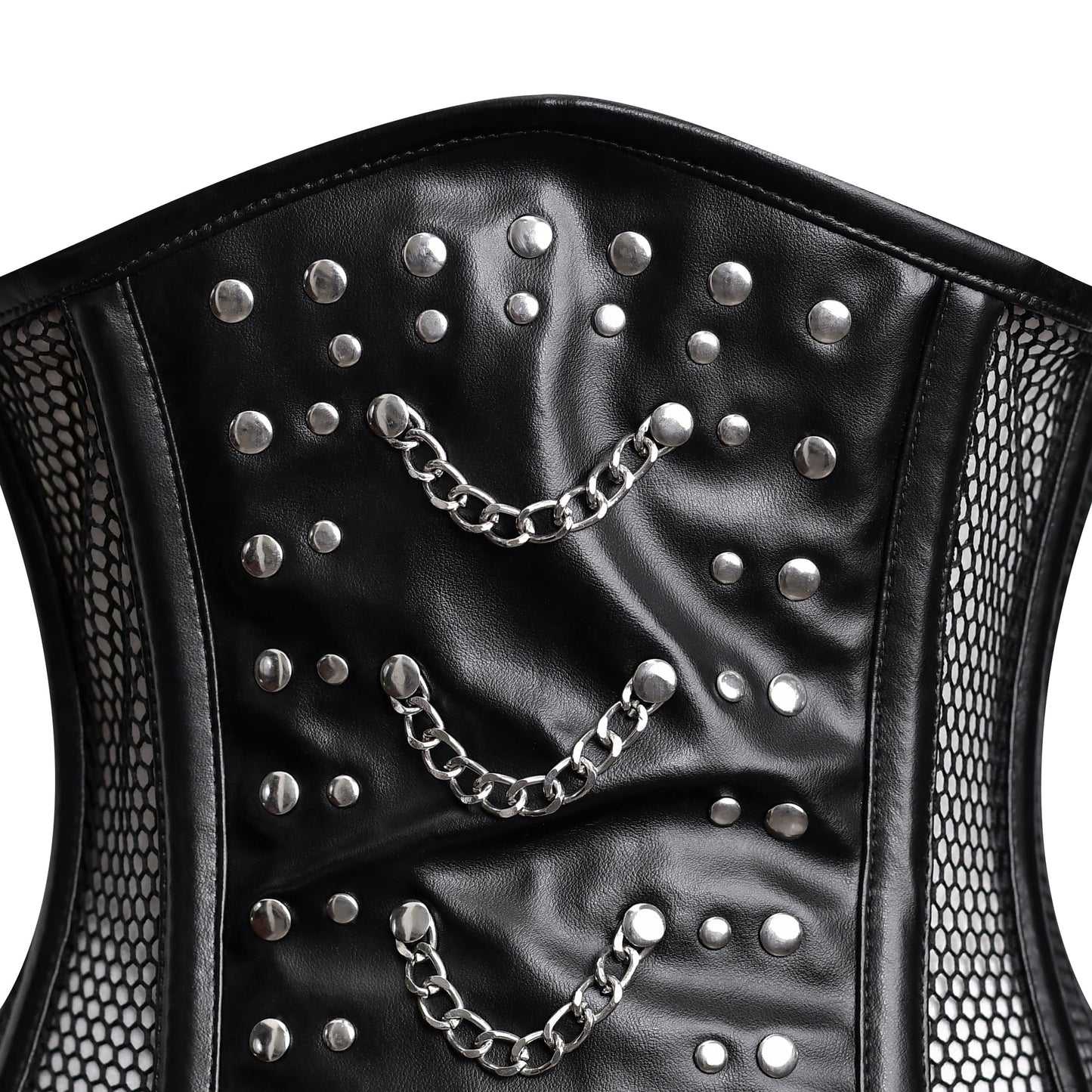 Mesh corset black Top - Studded corset