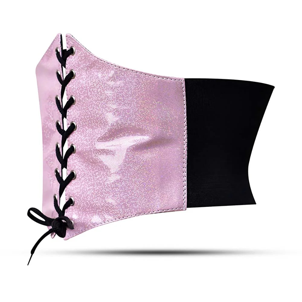 Pink waist trainer PVC - corset belt