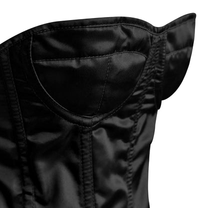 Black Satin corset top - Overbust Corset