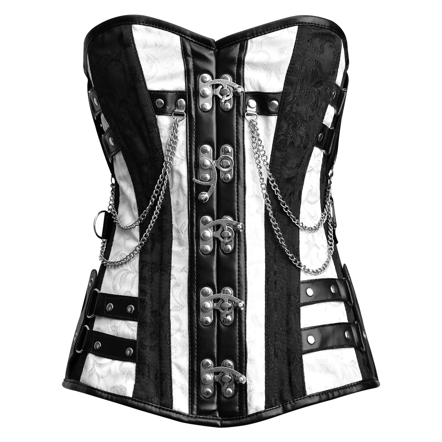 Black and white corset Top - Laced Corset