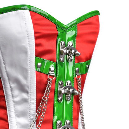 Multi Color Steampunk corset Top - Laced Corset