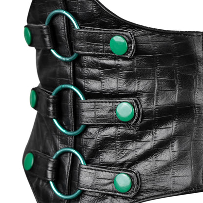 Short Torso Black Corset Belt - Waist Trainer