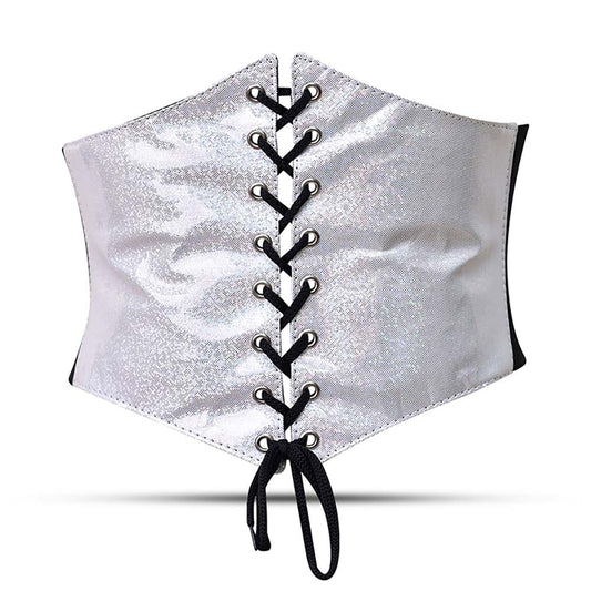 Silver corsets waist trainer - corset belt
