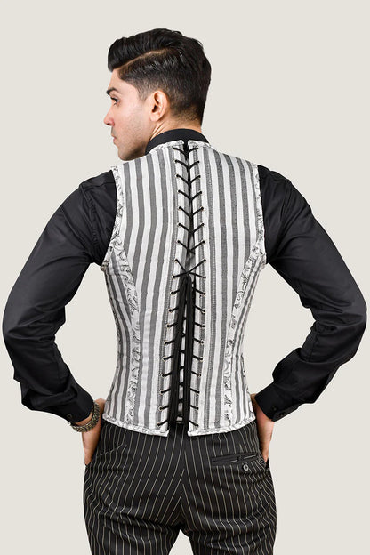 Satin Male Corset Vest - Fashion Corset