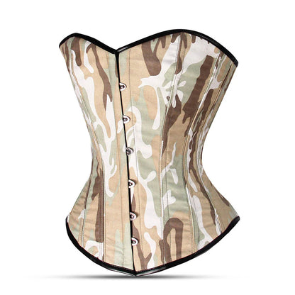 Camouflage Over bust Lace up Corset