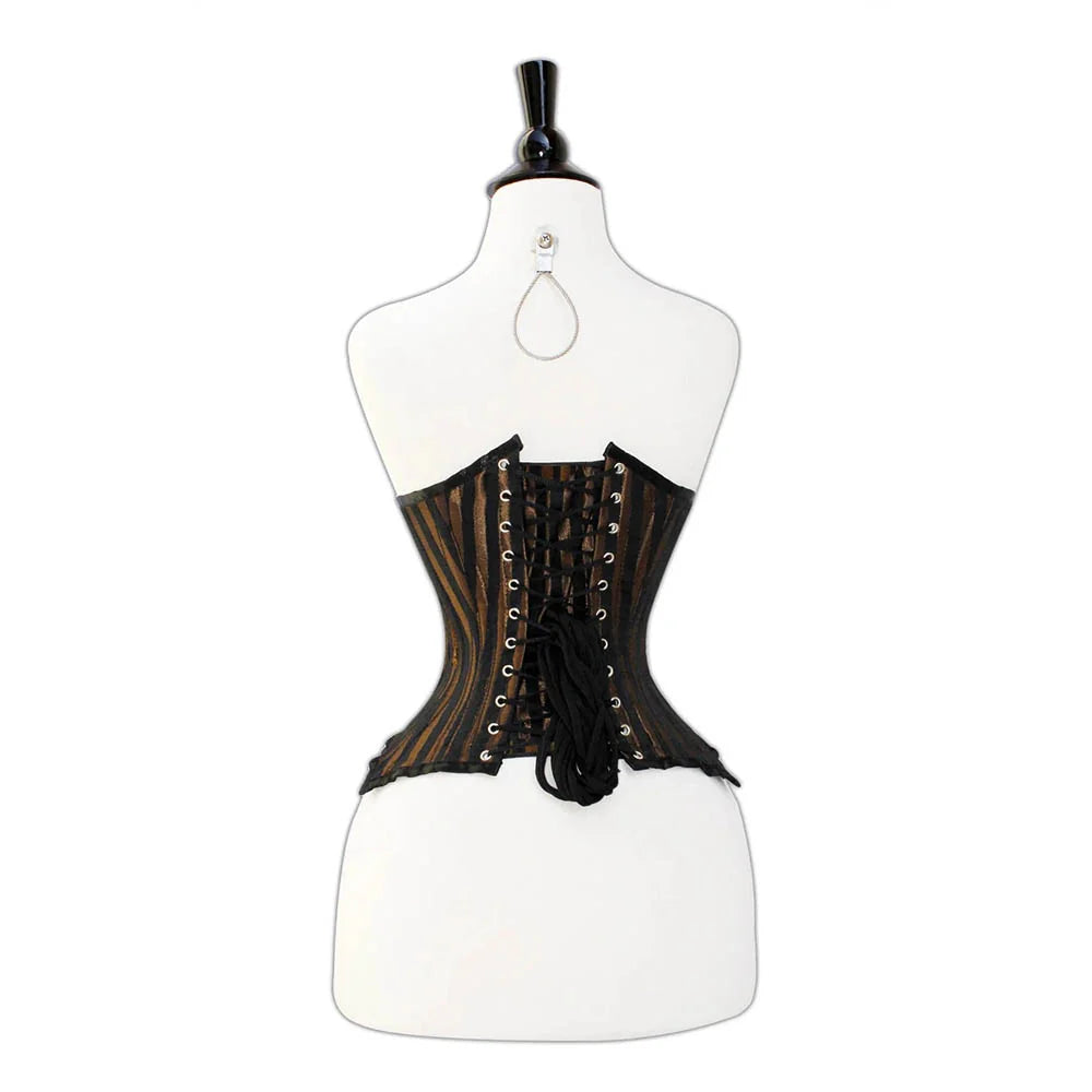 Black lace up corset - Under bust Lacemade corset