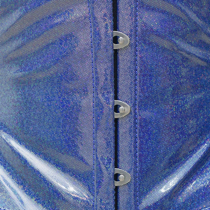 Light Blue Shiny corset -  Waist cincher